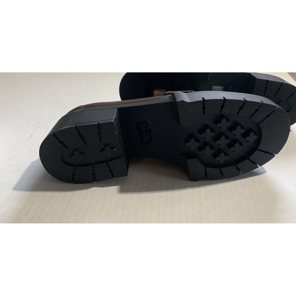 COACH Sz 6B Maple Brown Leah Patent Leather Platform Loafer - Picture 7 of 8